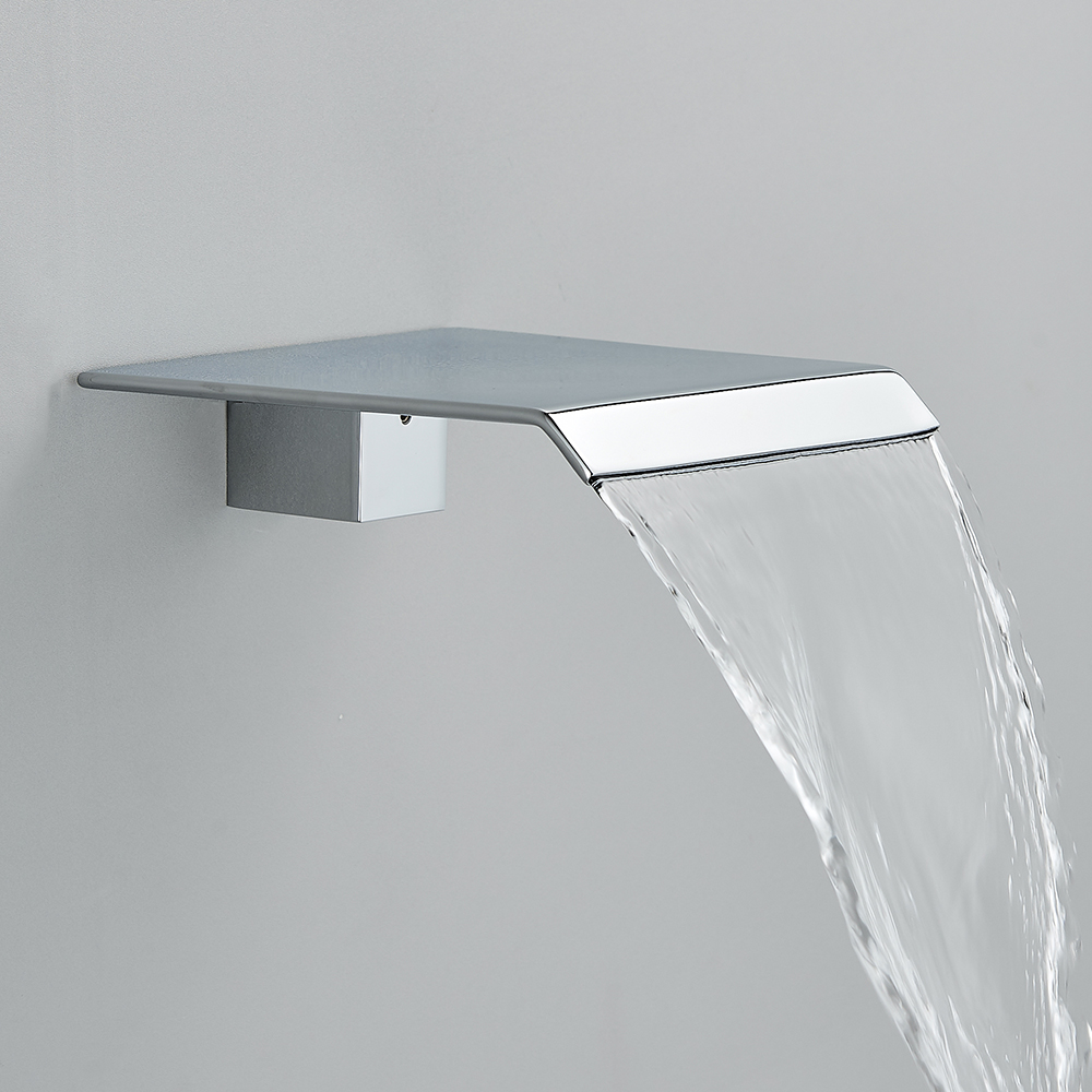 Senlesen – bec de robinet de lavabo mural, accessoires de robinet de douche en laiton, remplacement du bec de baignoire en cascade, Chrome/noir/or brossé