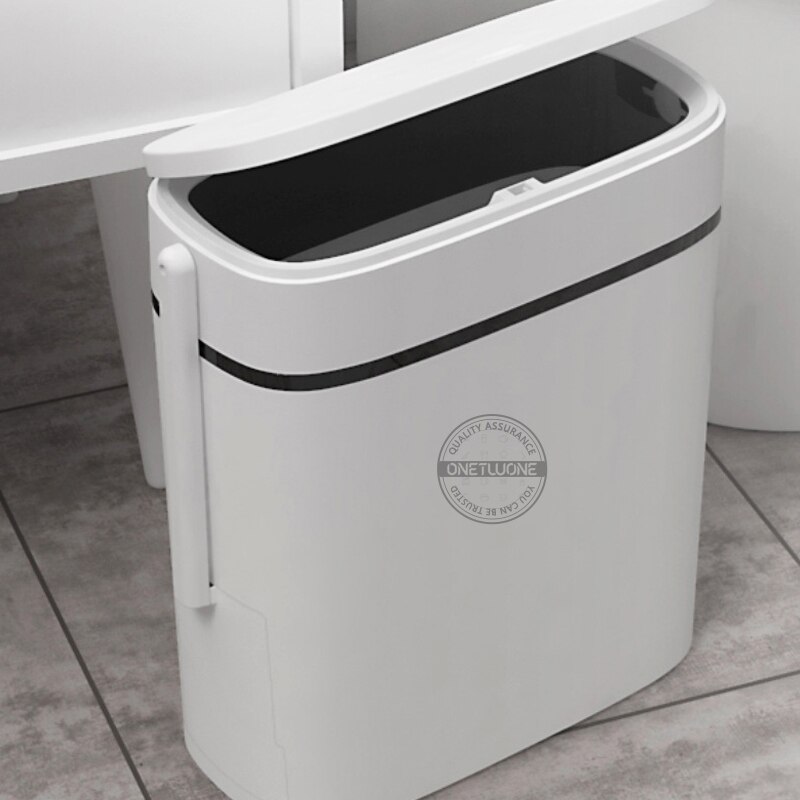 14L cepillo de baño papelera tipo prensa de inodoro papelera cesto de basura hogar Baño inodoro impermeable estrecha costura