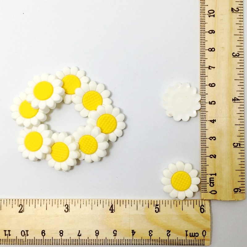 10PCS Mini Bloemen Plaksteen Zachte PVC DIY Craft Voor Haar Accessoire/Broche/Sleutelhanger/Bladwijzer/Bril frame: 1