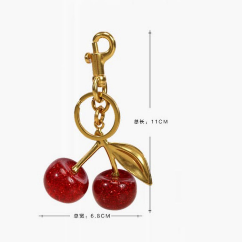 köstliche rot Kirsche Schlüssel bund Sommer Früchte Kirschen Anhänger Schlüssel Ring für Frauen Männer Schmuck Tasche Zubehör 2024