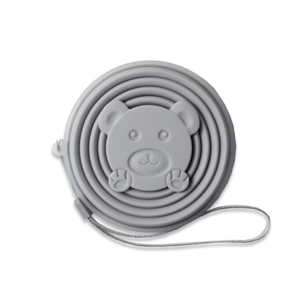 Gobelet pliable rétractable Portable en Silicone de 270ml, avec couvercle de dessin animé, gobelet télescopique pliable, gobelet d&#39;eau de voyage en plein air: F
