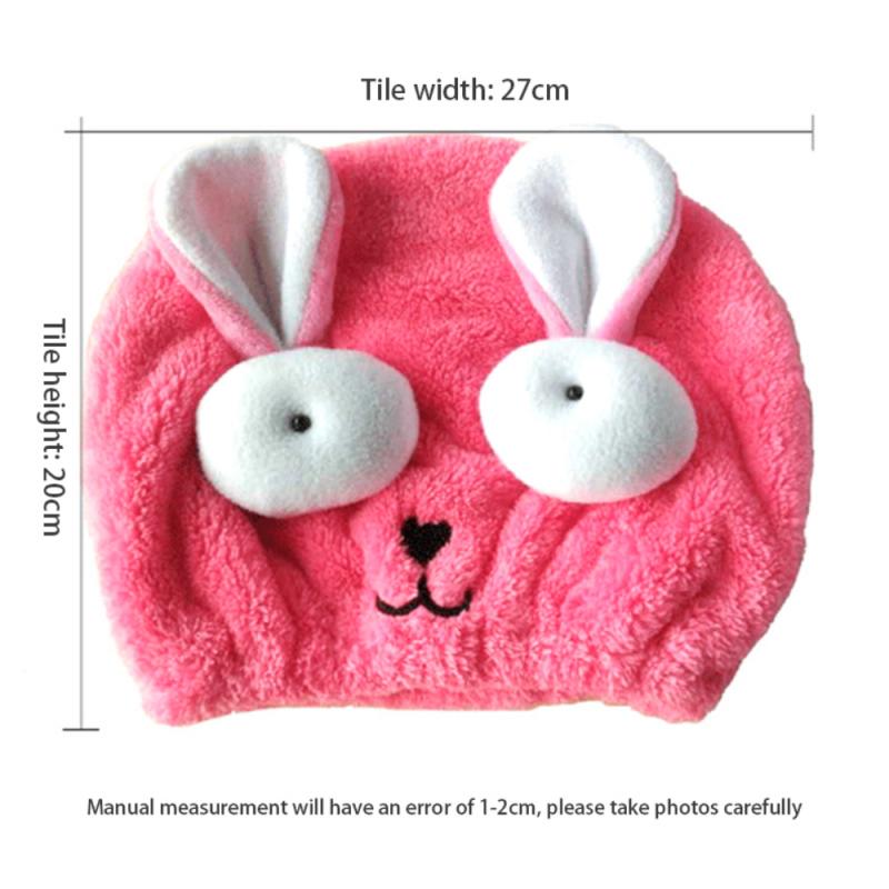 Bathroom Accessories Microfiber Shower Cap For Kids Cartoon Hair Quick Dryer Towel Bath Wrap Hat Turban Dry Shower Cap Hair Tool