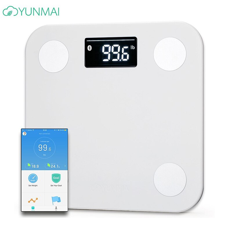 Original smart yunmai mini kropsvægt skalaer gulv digital fedt vejning skala bluetooth balance mi kropssammensætning skala  m1501