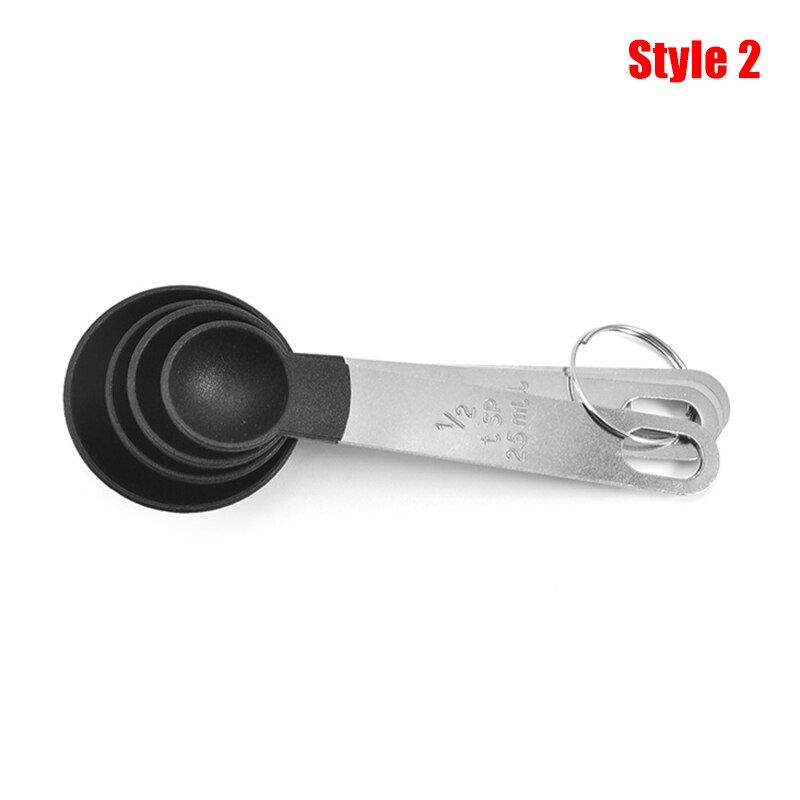 4 Uds cucharas medidoras cuchara de bolas de helado de acero inoxidable taza medidora cocina escamas vaso cocina Teaspoons cocina herramientas de medición de azúcar Set-30