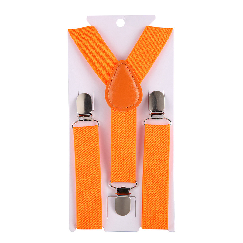 Tirantes de bebé para niños Y niñas, Tirantes ajustables elásticos para de de boda, Color amarillo, naranja Y verde: Naranja