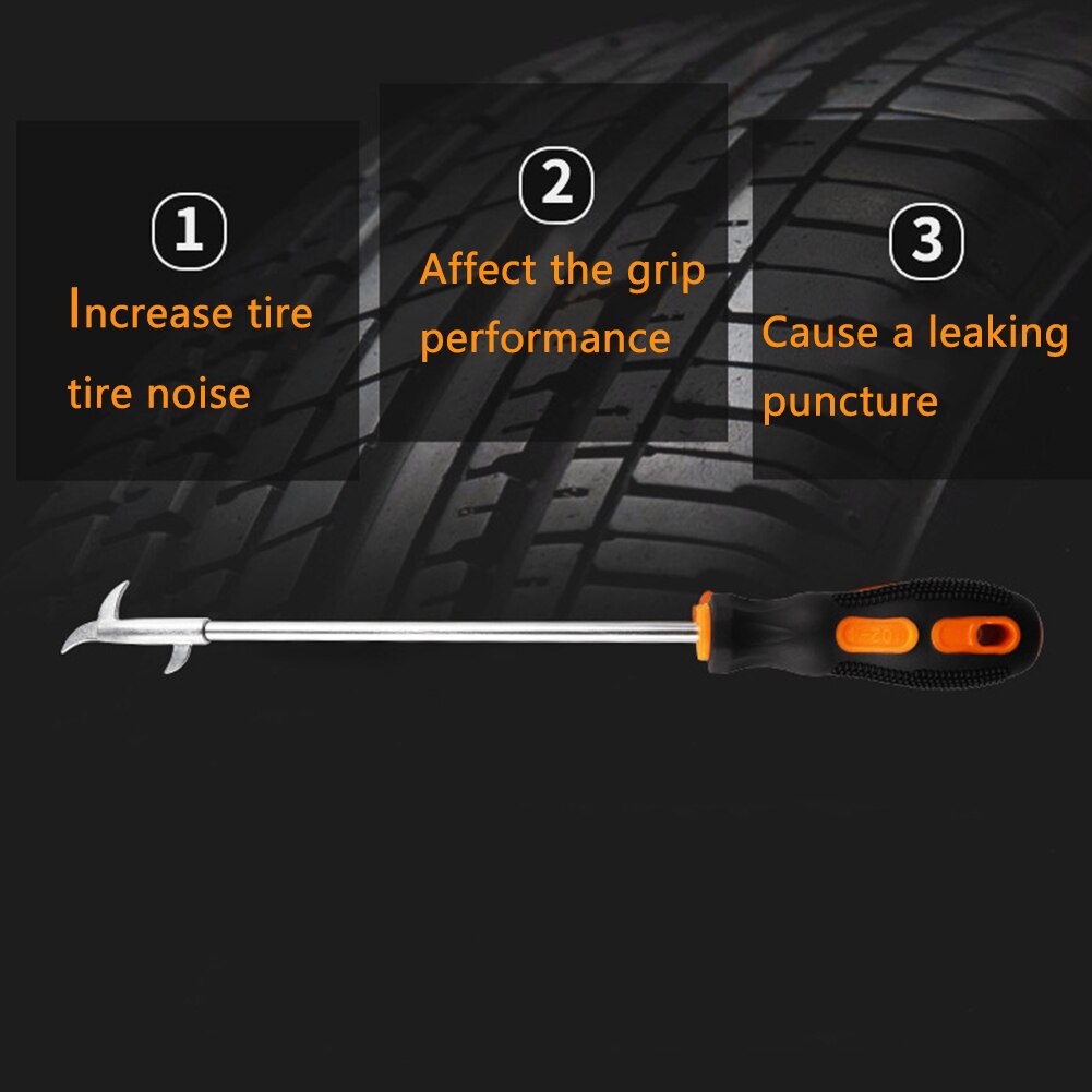 Dækrilletilbehør reducerer støjen praktisk håndværktøj bærbar fjernelse af sten rensekrog aftageligt hoved bilpleje
