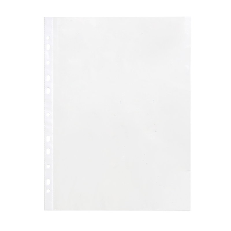 100Pcs File Covers 11 Holes File Folder A4 Transparent document folder Live Page U Shaped File Folder Inner Protection Sleeve