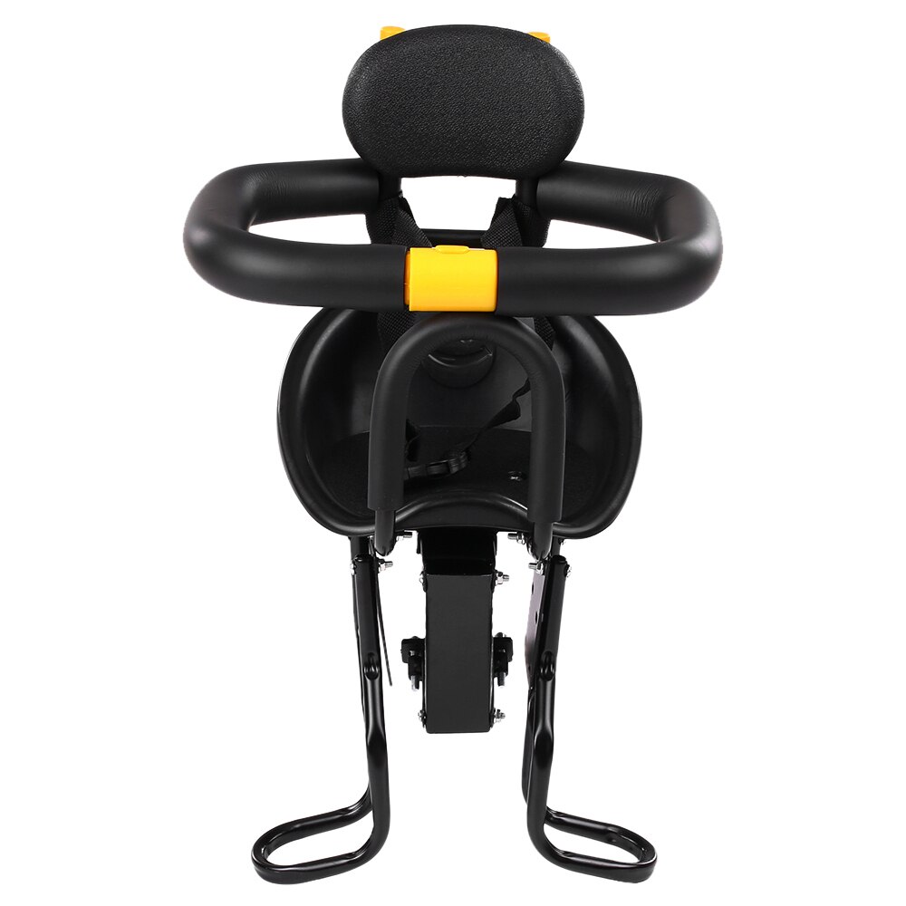 Safety Child Bicycle Seat Bike Front Baby Seat Kids Saddle with Foot Pedals Support Back Rest for MTB Road Bike Children