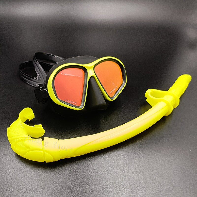 Mirror Low Volume Scuba Diving Mask And Snorkel Set Antifog Underwater Dive Mask for Freediving Spearfishing Scuba