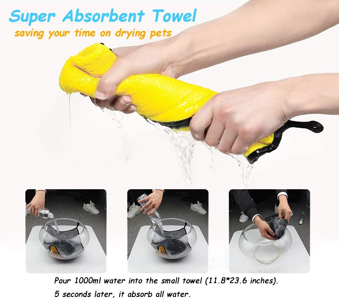 Pet Dog Absorbent Towel Microfiber Dog Bathing Towel Dog Bathrobes Wiping Cloth