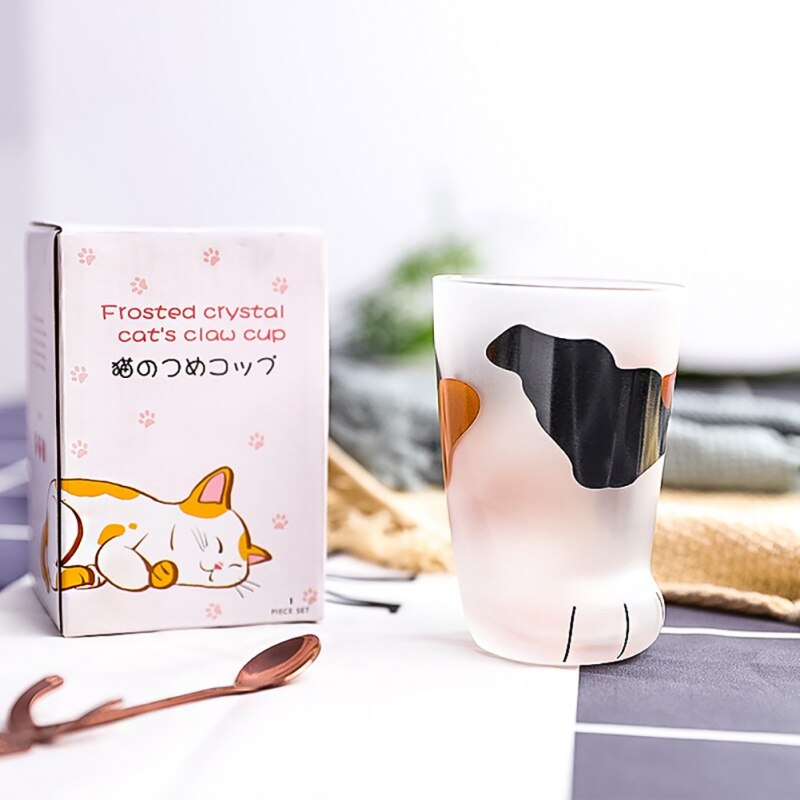 Nueva Linda Pata de Gato Gla taza pata de tigre taza Oficina vaso, taza de café Breakfat leche de porcelana taza de jugo de Carft Vasos