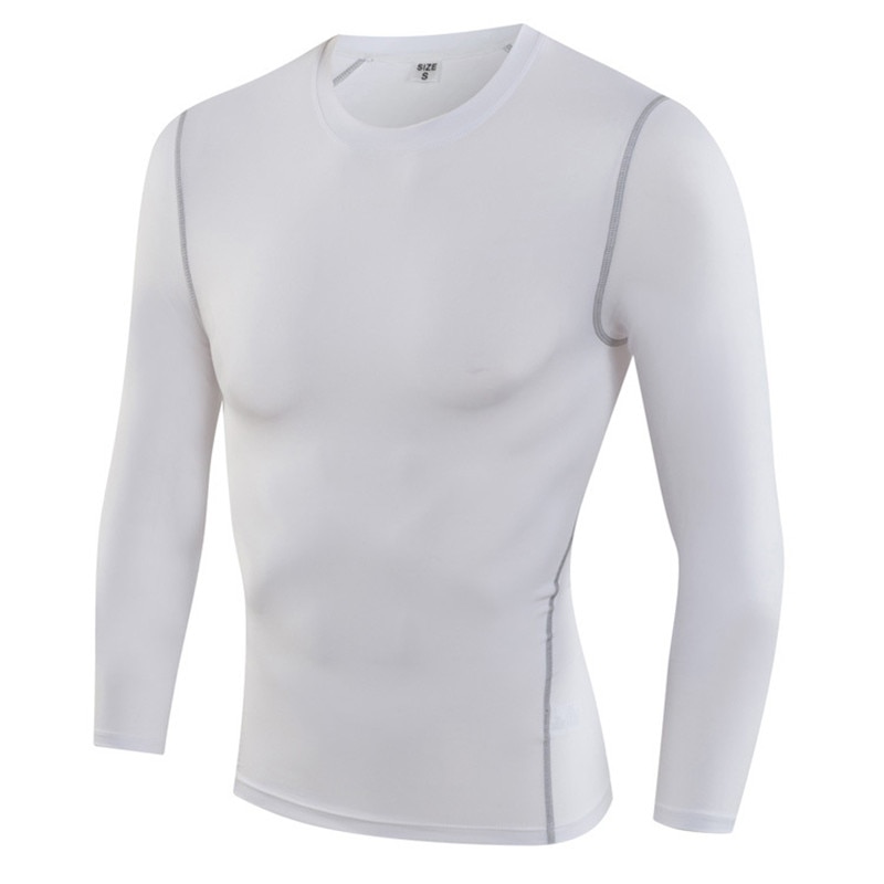 Men's Compression Shirts Tight Long Sleeve Base Layer for Gym Workout Fitness Crossfit Running Cycling Sportswear Tops