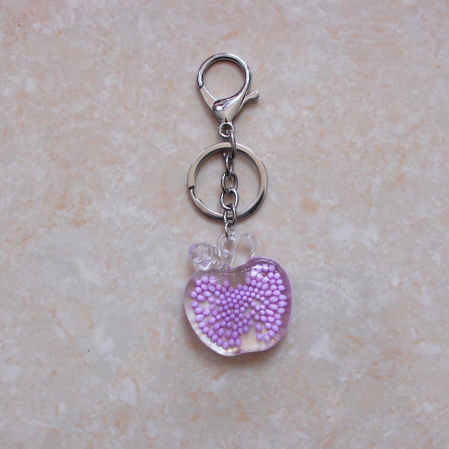 eins Acryl Apfel Anhänger Weihnachten Weihnachten Vorabend Kleine Sommer Obst Modellierung Keychain: Taro Violett