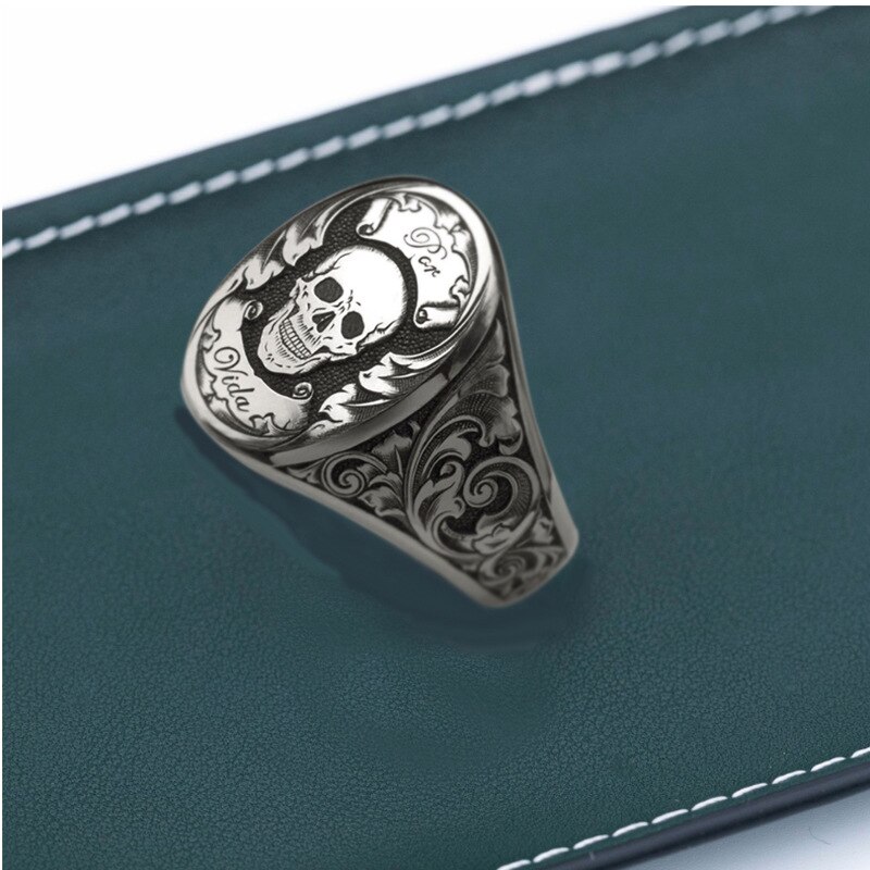 Punk Style Men's and Women's Rings Skull Ring Men and Women Retro Ring