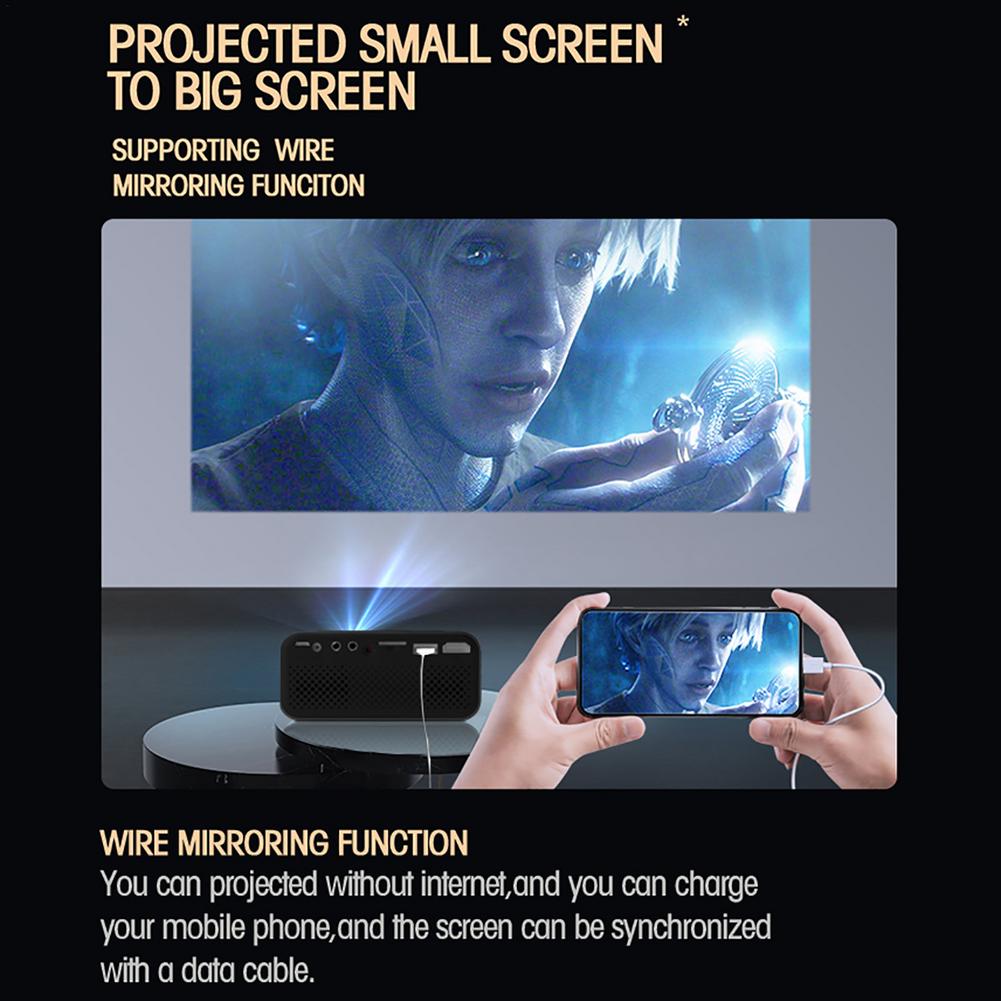 Mini Projector Portable Hd Projector Ondersteund 1920*1080P Projector Led Video Beamer Home Cinema Voor Movie Game Proyector