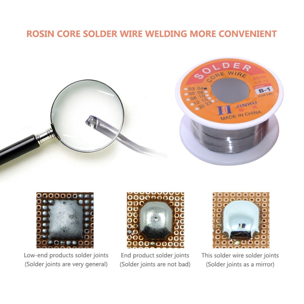 Fil de soudure 0.3 / 0.4 / 0.5 / 0.6 / 0.8 / 1.0mm diamètre 60/40 63/37 haute pureté fil d'étain plomb fil de soudure bobine