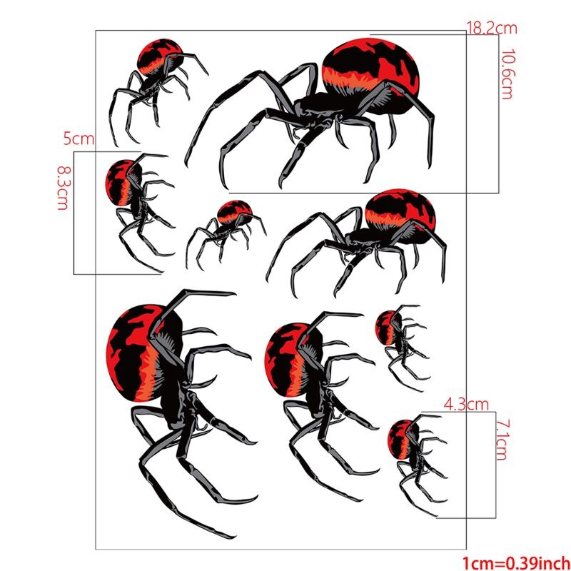 Halloween Spider Wall Stickers Party Decorative Stickers DIY Wall Art Decal Deco QX2E