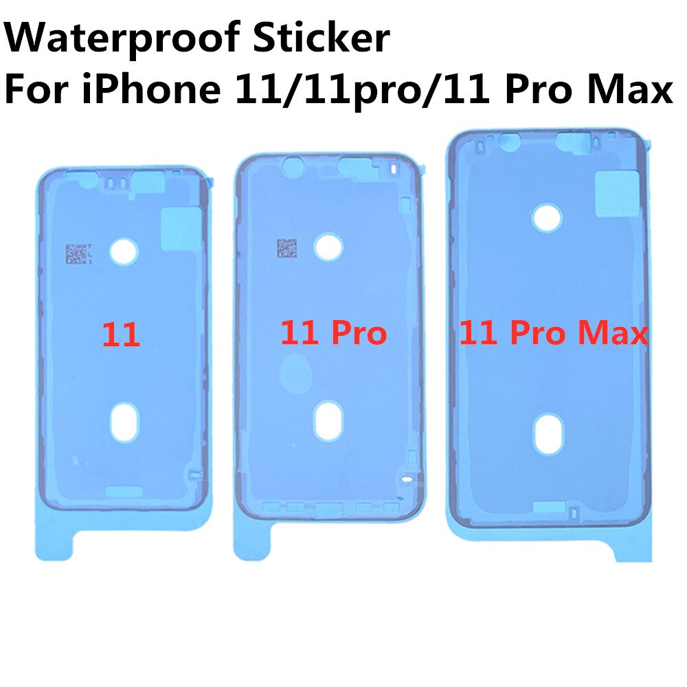 Pegatina impermeable superior para iPhone, 6S, 7, 8, 11 Pro Plus, X, XS, MAX, XSM, XR, marco de pantalla LCD, cinta adhesiva de sellado de bisel, 3M, 10 Uds.