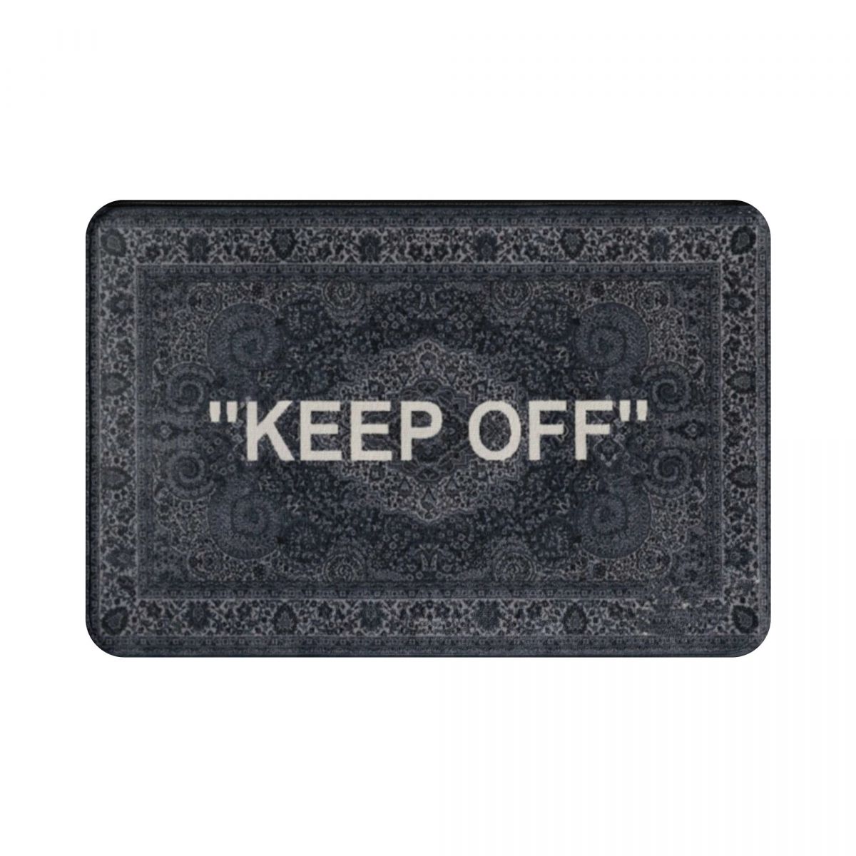 Off White Rug, Keep Off Polyester Doormat Rug carpet Mat Footpad Anti-slip AbsorbentEntrance Kitchen Bedroom balcony Cartoon: 60x90cm Black border