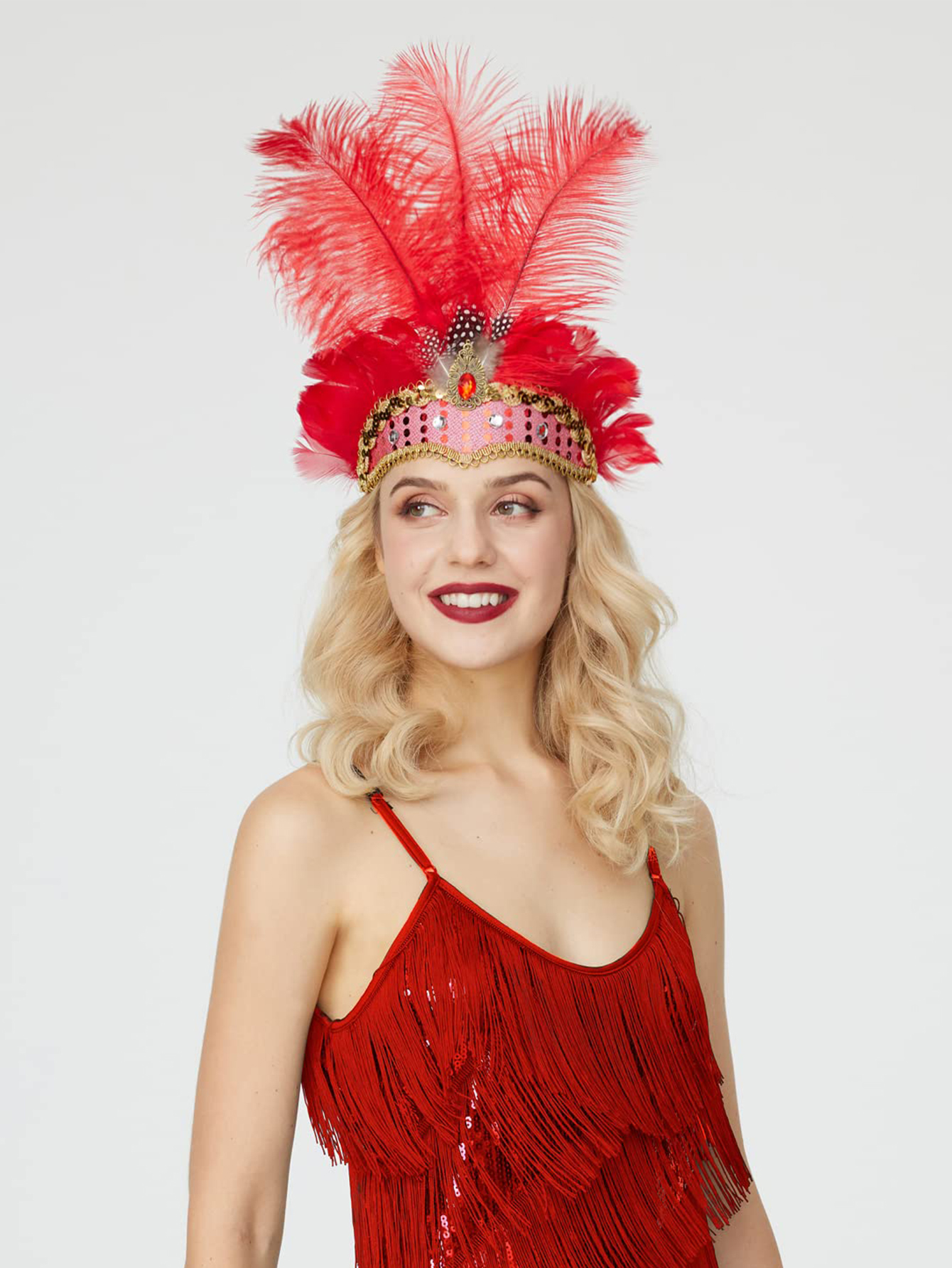 Karneval fjer hovedbeklædning jul showgirl pandebånd hovedbeklædning hawaii halloween hårbånd fjer hovedbeklædning hårtilbehør