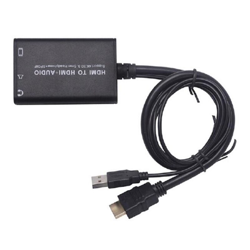 Hdmi o extrator hdmi para hdmi e spdif óptico + 3.5mm estéreo o extrator conversor hdmi o divisor adaptador