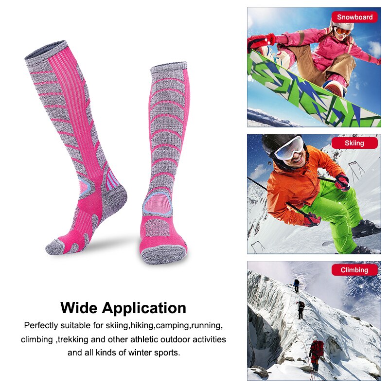 X-Tiger Frauen Winter Ski Socken Warme Thermische Verdicken Baumwolle Sport Snowboard Radfahren Laufen Skifahren Socken Thermosocks Bein Socken