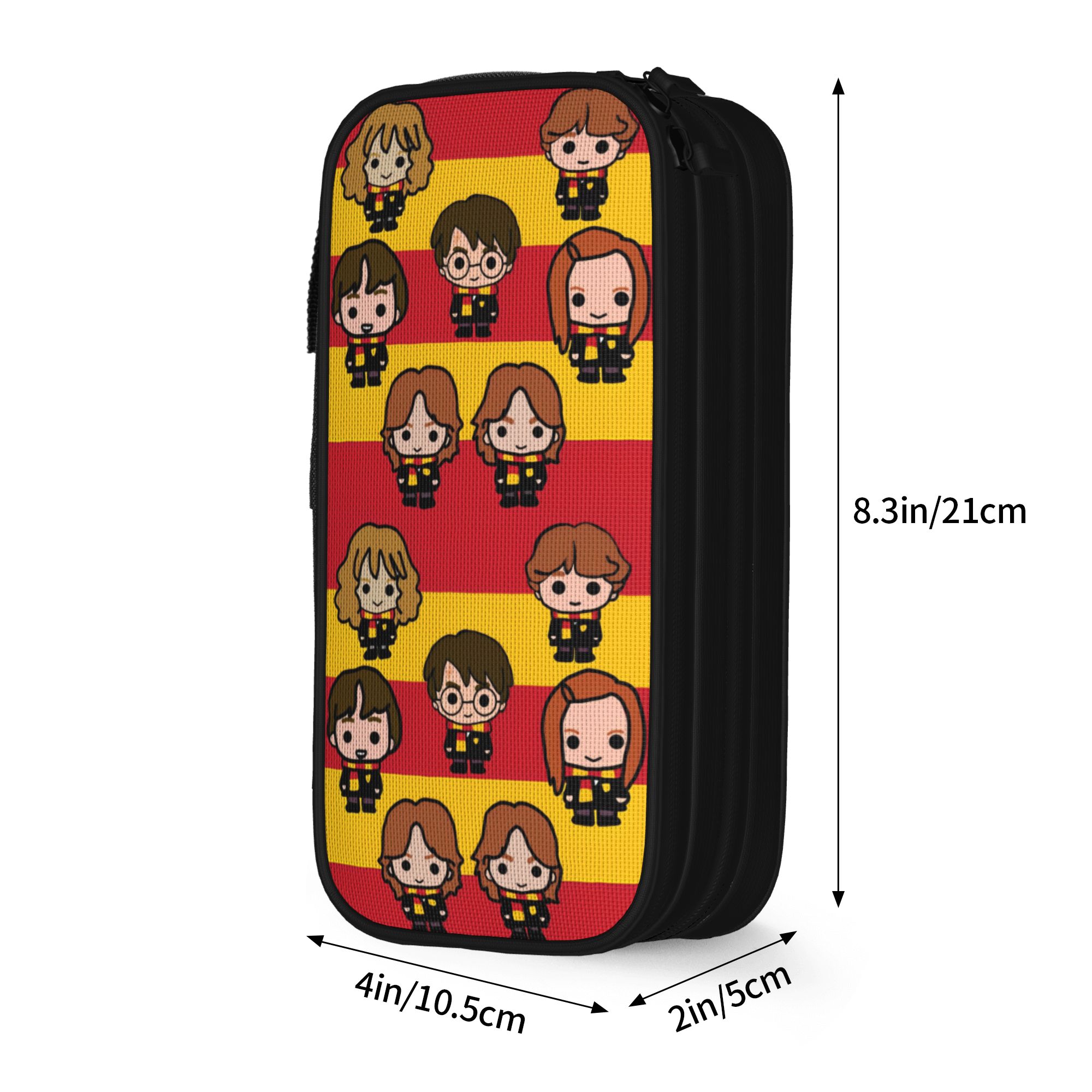 H-HP-P Harry Potter etui dubbele laag grote capaciteit schoolaccessoires pennenkoker: groen