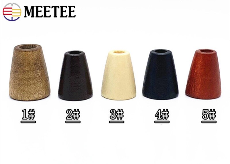 Meetee 20 stk træ trompet vedhæng prop spænde hat reb bælte snor lås gør-det-selv snøre hale klip snor ende tilbehør  ds015