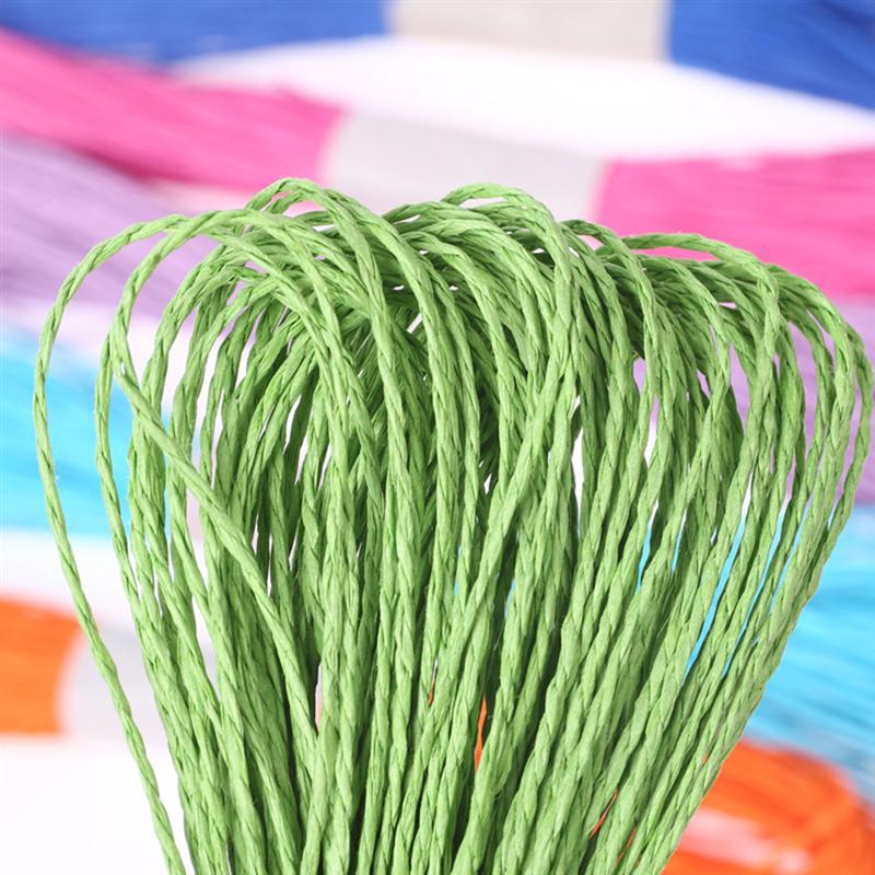 200m papir reb dekorative farvet papir wire bifilar raffia papir ledning til diy emballage håndværk diy håndlavet tilbehør
