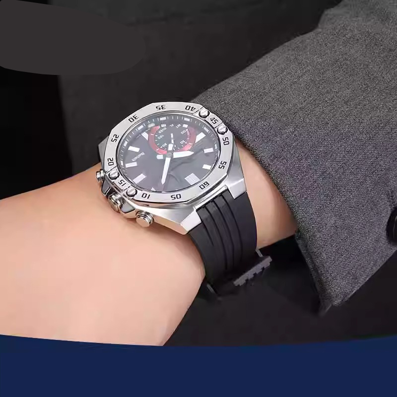Correa de silicona ECB-10 para reloj Casio Edifice, pulsera de goma resistente al agua, con herramientas, ECB-10YP, ECB-10AT, ECB-950