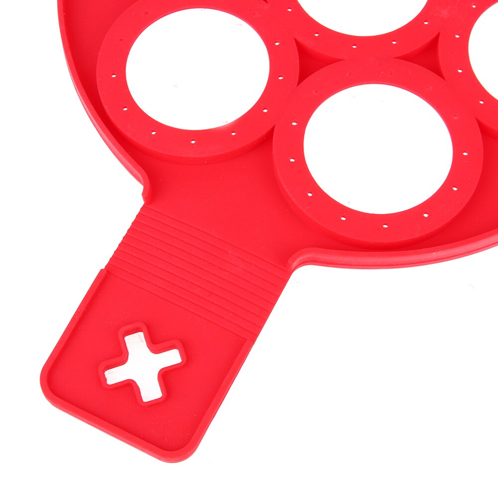 Moldes de aros de panqueque de silicona antiadherentes de 7 agujeros, herramienta Circular para cocinar huevos fritos, herramienta para hacer tortitas, utensilios de cocina