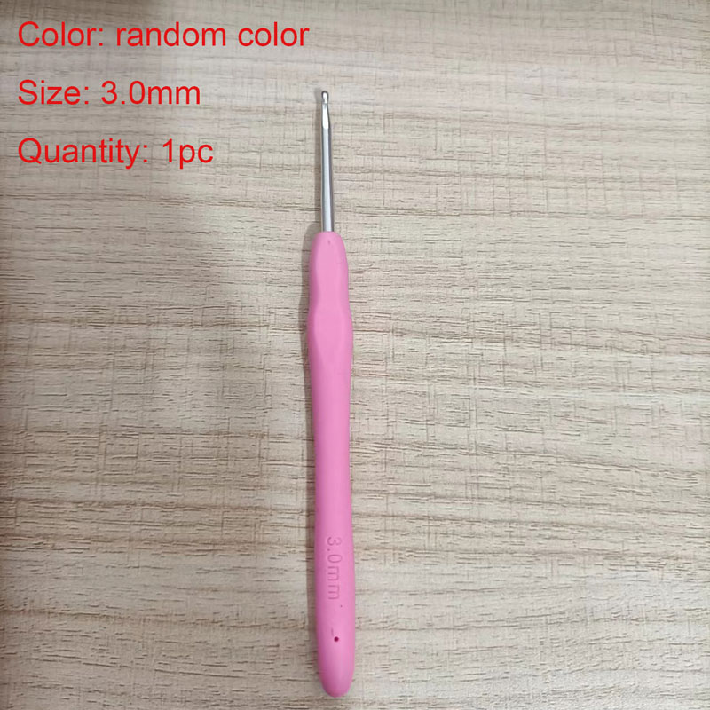 1pc crochê ganchos 2.0mm-8.0mm ergonômico crochê ganchos de plástico alça de tricô para diy artesanato ganchos agulhas ferramentas suprimentos: Lavanda
