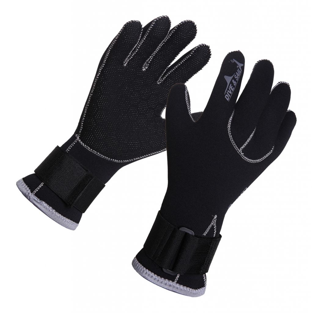 3mm Neoprene Diving Gloves Warm Scuba Diving Snorkeling Five Finger Gloves Waterproof Adjustable Boating Gloves for Water Sports