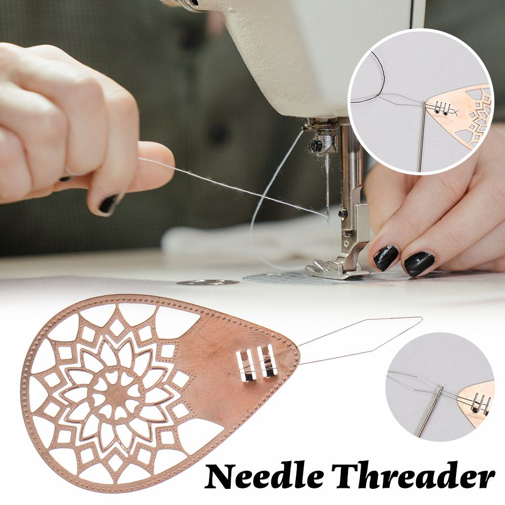 1/3pcDIY Needlework Sewing Tools Needle Threader Stitch Sewing Needle Threader Needles Insertion Accessories Sliver Leading Tool