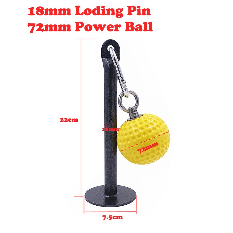 Arm Wrist Strengthen Training Loading Pin with Pull Up Power Ball Strengthener Fitness Equipment for Home Gym Workout Exercise: 72mm Ball
