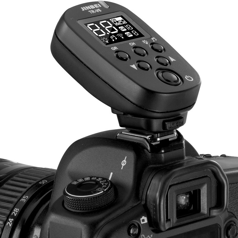 JINBEI TR-V6 2.4GHz Wireless Studio Flash LCD Trigger Transmitter Speedlite Remote Shutter for SPARK DMII DPEII DPX Series