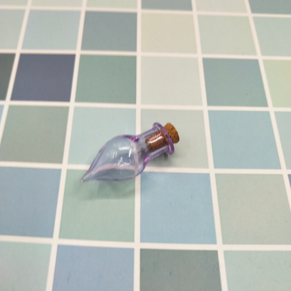 80Pcs Waterdrop Glas Wens Fles Kurk Lege Sample Potjes Diy Hangers Opslag Flacon Bruiloft Home Decoratie Benodigdheden: purple