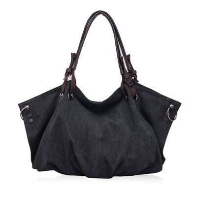 Borse a tracolla Hobos da donna 2021 borse a tracolla in tela di nuova moda borsa portatile diagonale borsa a tracolla alla rinfusa di grande capacità YHS14: Black