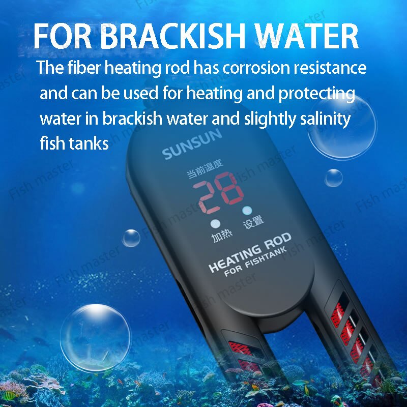 Tige chauffante à infrarouge en fibre de carbone, tige chauffante pour aquarium, chauffage automatique à température constante