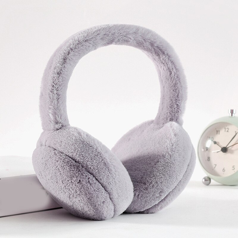 réglable fausse fourrure hiver cache-oreilles unisexe couleur unie casque fourrure casque pour filles en peluche oreille plus bandeau