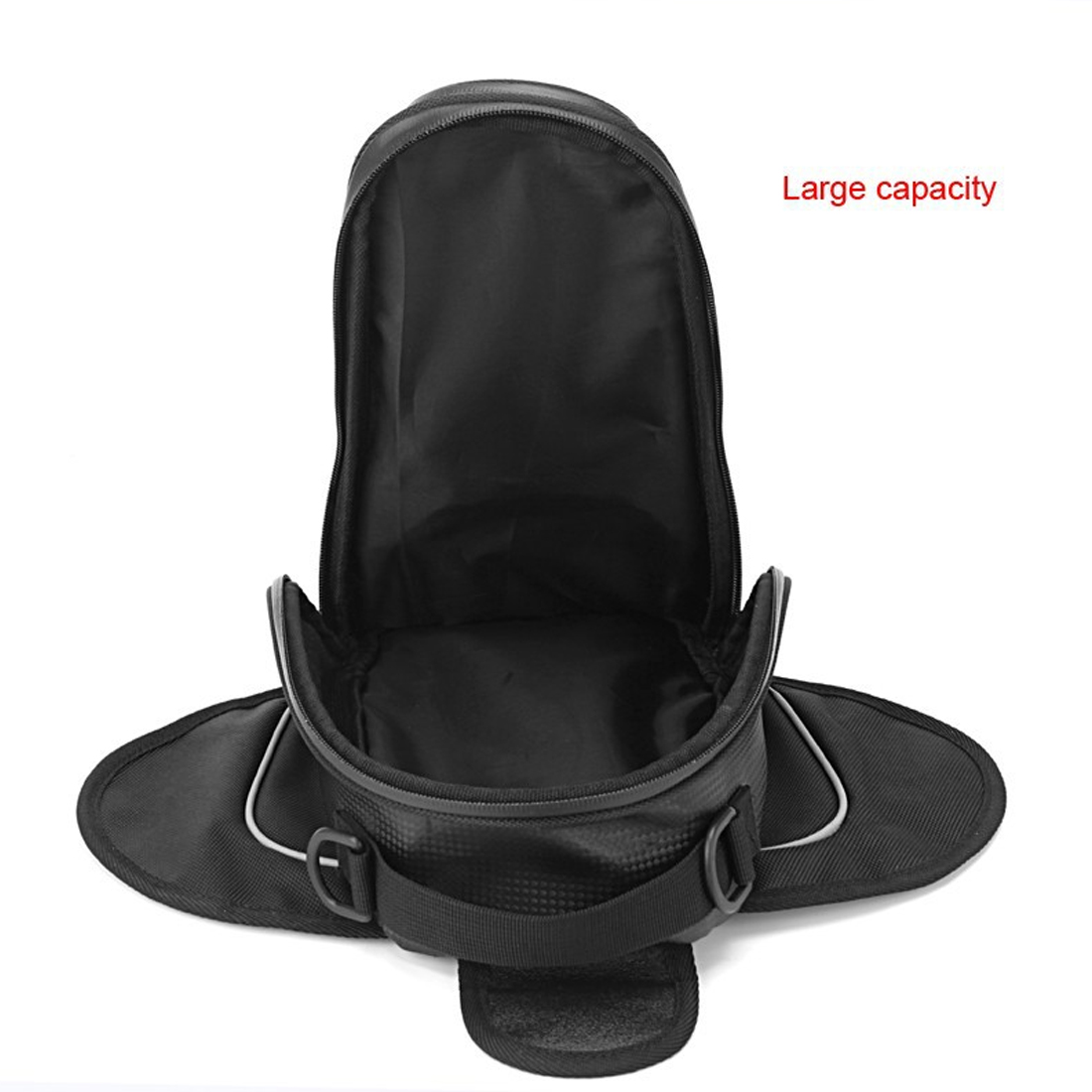 Dewtreetali Oil Fuel Tank Bag Magnetic Motorcycle Motorbike Oi Fuel Tank Bag saddle Bag w/ Bigger Window Accessory