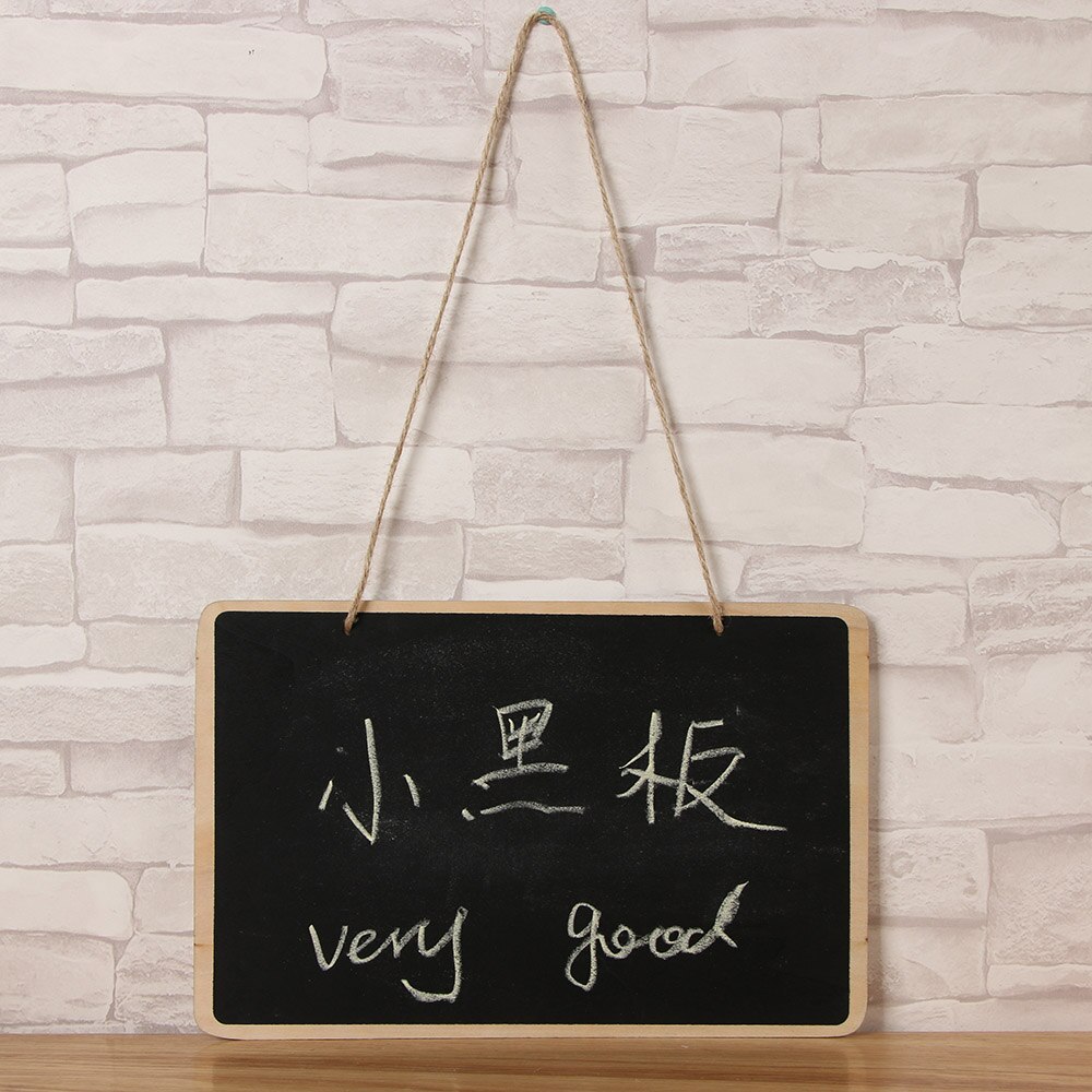 Wooden Small Blackboard Single Sided Message Board Home Hanging Chalkboards Stationery 20*30Cm