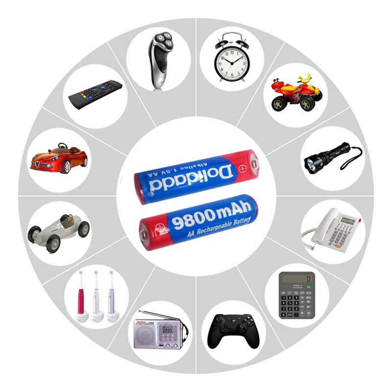 NEW1 ~ 40 Aa Oplaadbare Batterijen 9800Mah 1.5V Alkaline Oplaadbare Batterij Led Lamp Speelgoed Mp3