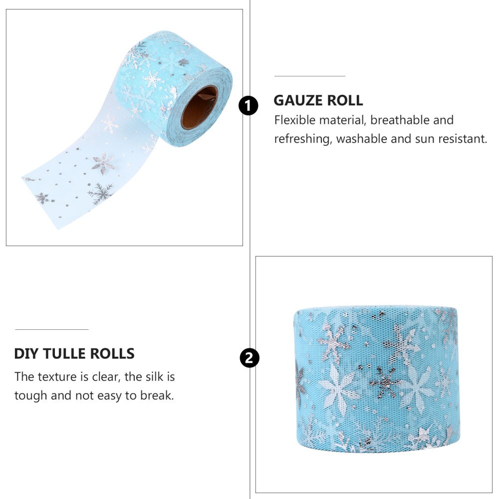 1 impostato Scintillante Garza Rotolo di Avvolgimento Rotolo di Garza per la Festa Di Natale