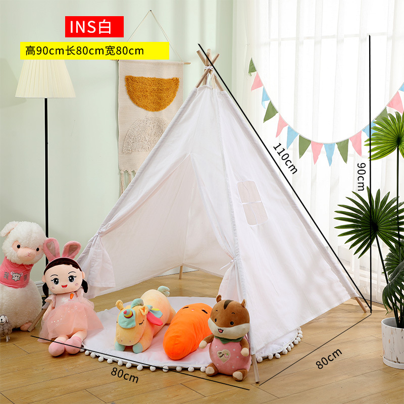 Tienda tipi para niños, tienda portátil Tipi Infantil, casa para niña, Cabana, tienda de campaña para niño, decoración, alfombra, luces LED