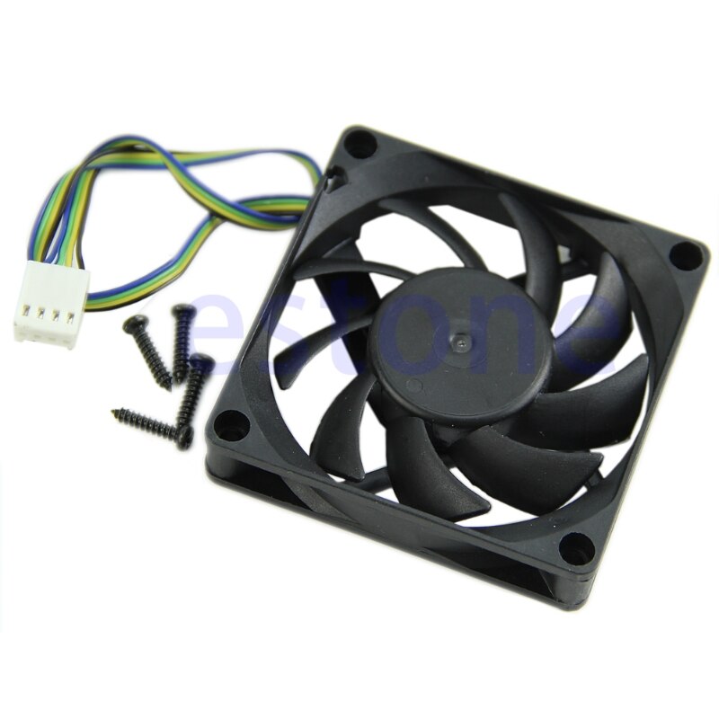 70mm x 15mm Brushless Fan DC 12V 4 Pin 9 Blade Cooling Cooler