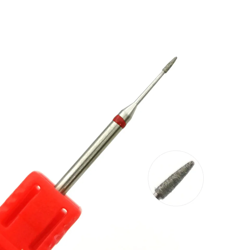 Hytoos 1mm mini cone cutícula limpa prego broca, titânio russo diamante prego bits acessórios de limpeza de unhas para pele morta: Verde claro