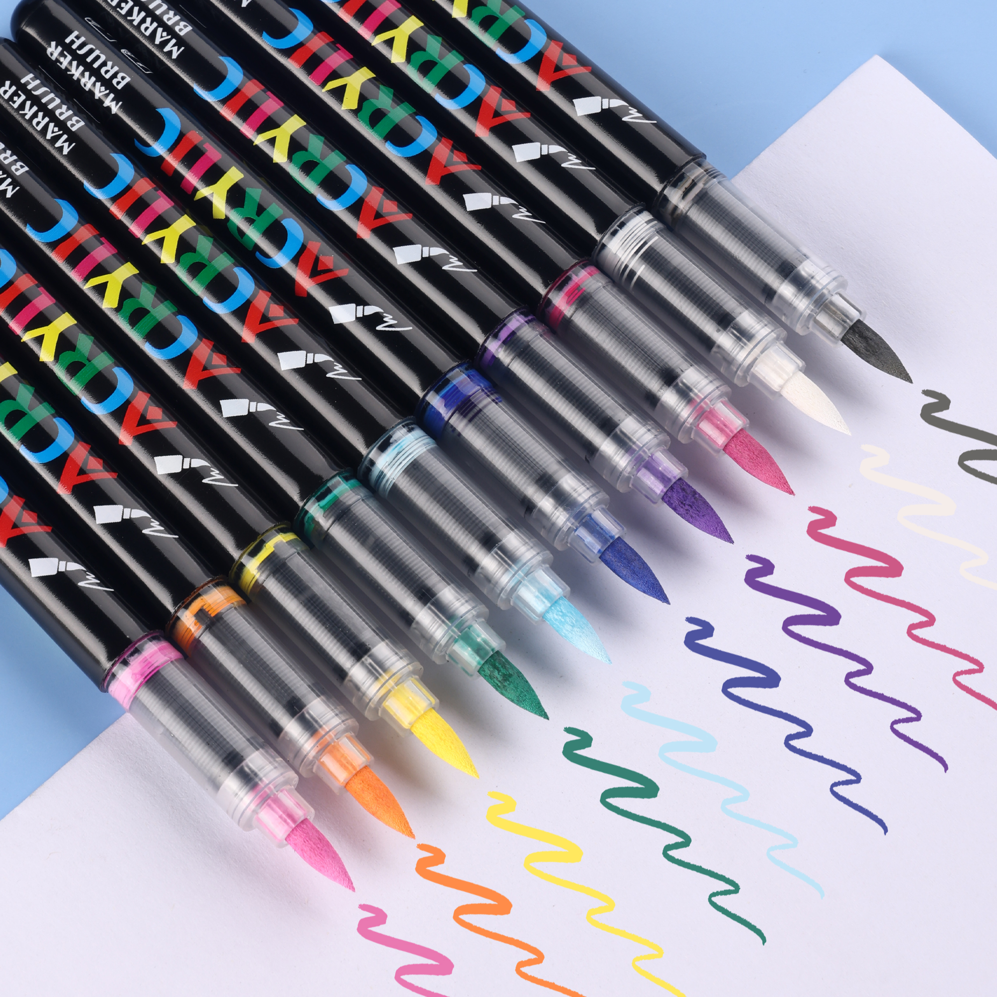 12-80 Colors Acrylic Paint Pens Markers Brush Tip Paint Markers For Rock Painting Wood Canvas Stone,Christmas DIY Crafts