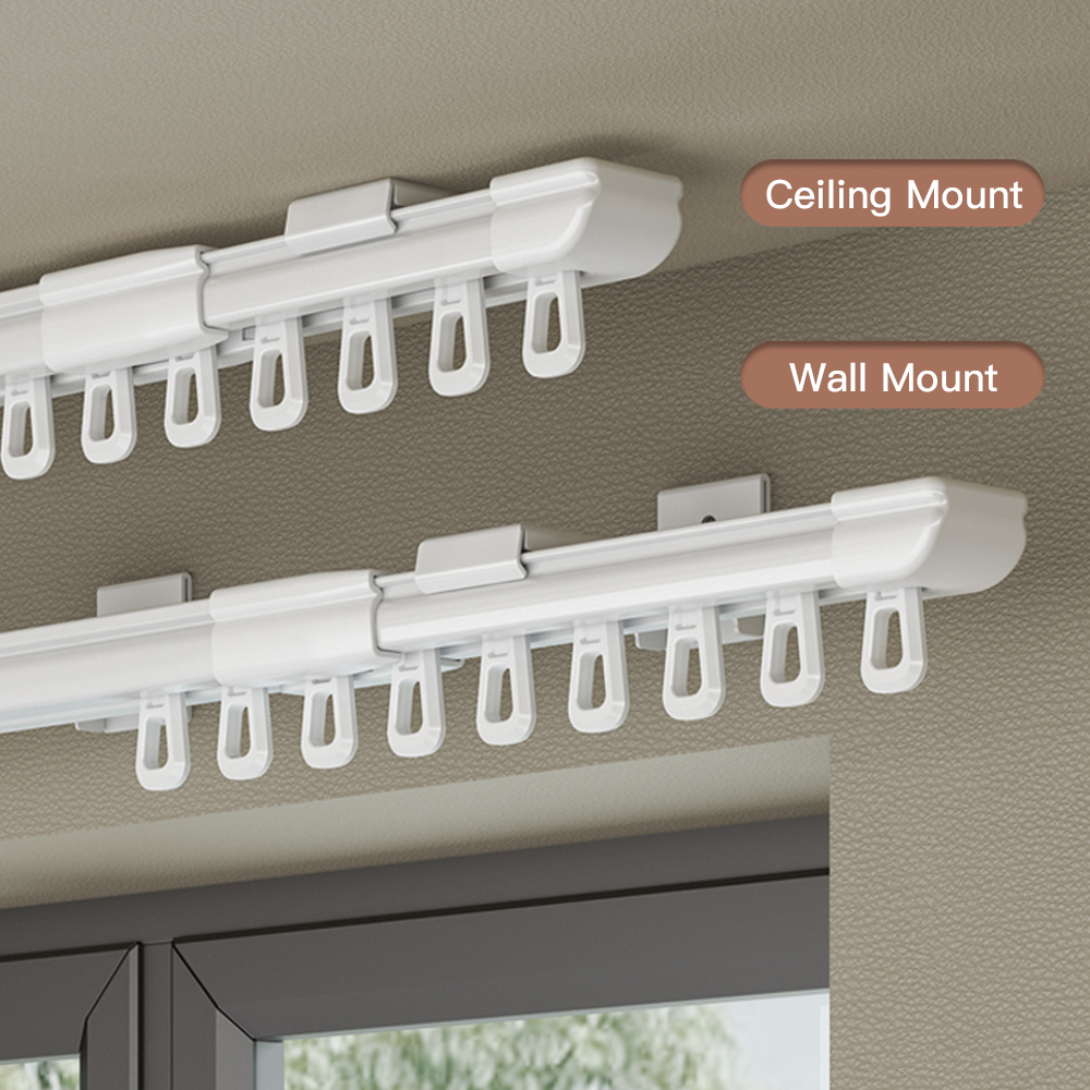Extendable Curtain Track System Adjustable Curtain Rail Retractable Curtain Track with Telescopic Function