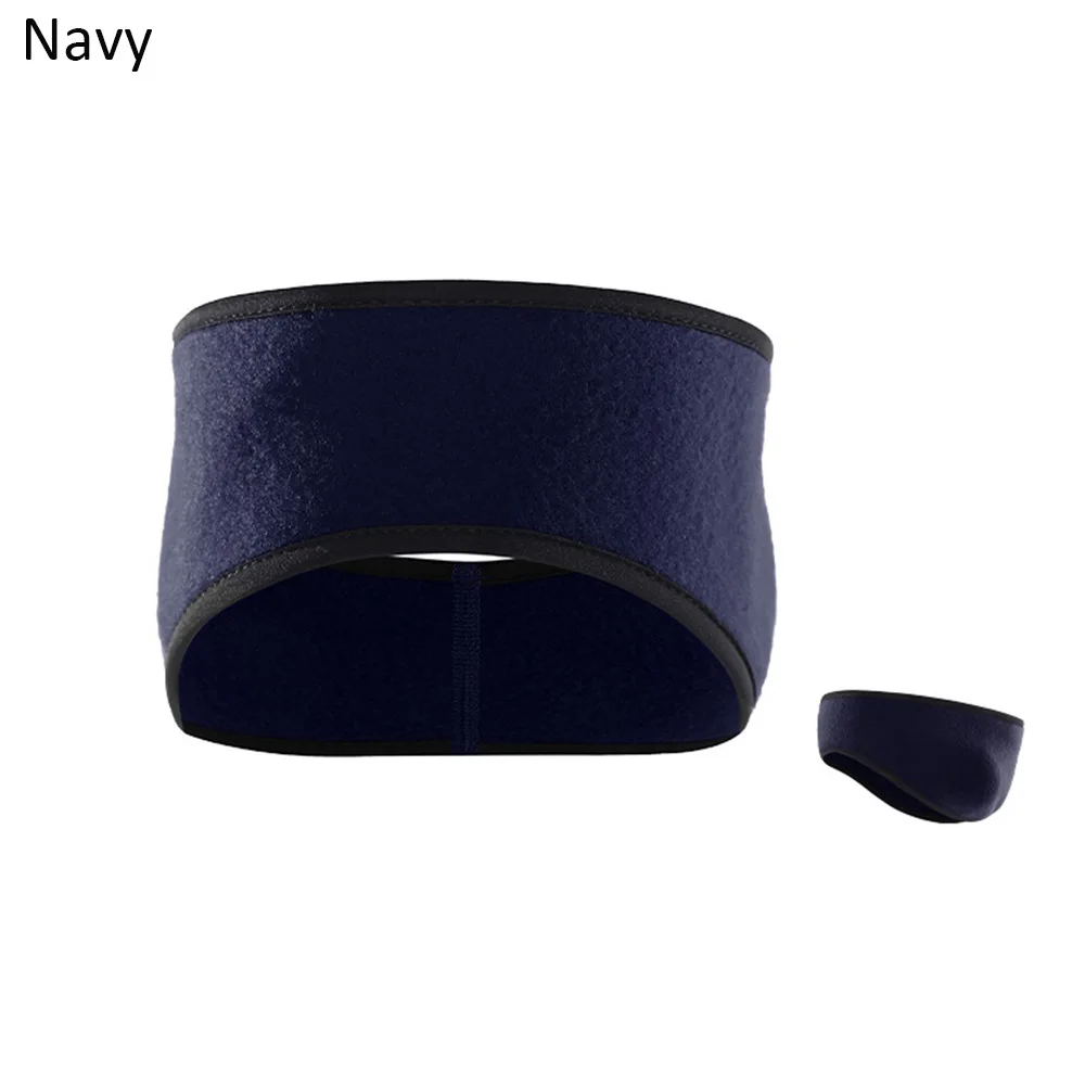 Ear Muffs Headband Women Men Winter Sweatband Running Headband Ear Warmer Fleece Ear Cover Outdoor Sports Hair Sweat Hair Bands: Dark Khaki